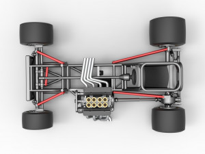 Supermodified front engine race car Base Scale 1 to 25 3D Принт Модель