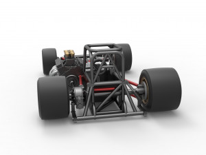 Supermodified front engine race car Base Scale 1 to 25 3D Принт Модель