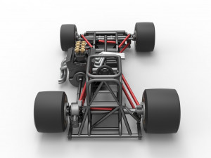 Supermodified front engine race car Base Scale 1 to 25 3D Принт Модель