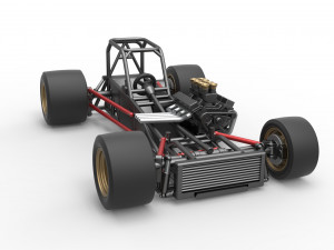 Supermodified front engine race car Base Scale 1 to 25 3D Принт Модель