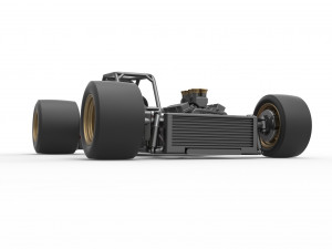 Supermodified front engine race car Base Scale 1 to 25 3D Принт Модель