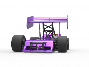 Supermodified front engine Winged race car Scale 1 to 25 3D 프린트 모델