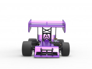 Supermodified front engine Winged race car Scale 1 to 25 3D 프린트 모델