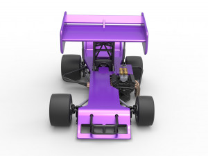 Supermodified front engine Winged race car Scale 1 to 25 3D 프린트 모델