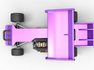 Supermodified front engine Winged race car Scale 1 to 25 3D 프린트 모델