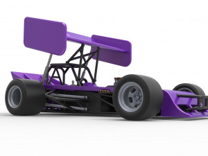Supermodified front engine Winged race car Scale 1 to 25 3D 프린트 모델
