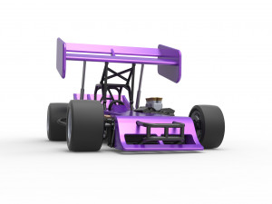 Supermodified front engine Winged race car Scale 1 to 25 3D 프린트 모델