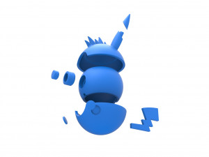 Pikachu Spike orb 3D Print Model