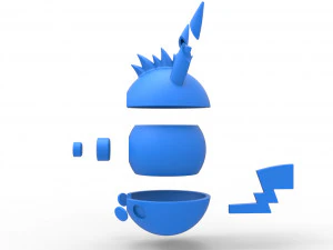 Orbe Pikachu Spike Modèles 3D en vedette