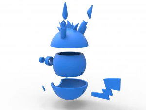 Orbe Pikachu Spike Modèles 3D en vedette