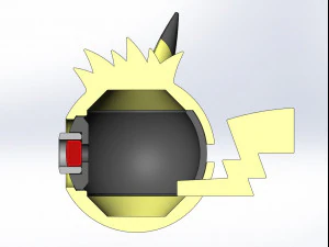 Orbe Pikachu Spike Modèles 3D en vedette