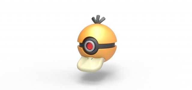 Psyduck orb 3D प्रिंट मॉडल .c4d .max .obj .3ds .fbx .stl .blend 