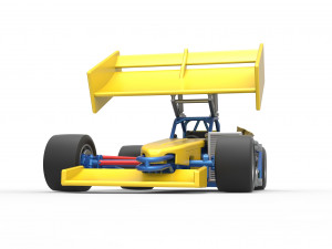 Supermodified front engine Winged race car V2 Scale 1 to 25 3D प्रिंट मॉडल