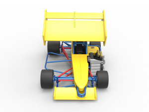 Supermodified front engine Winged race car V2 Scale 1 to 25 3D प्रिंट मॉडल