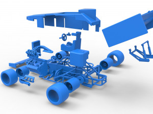Supermodified front engine Winged race car V2 Scale 1 to 25 3D प्रिंट मॉडल