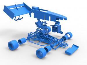 Supermodified front engine Winged race car V2 Scale 1 to 25 3D प्रिंट मॉडल