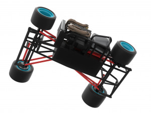 Supermodified front engine race car Base Version 2 Scale 1 to 25 Modello di stampa 3D