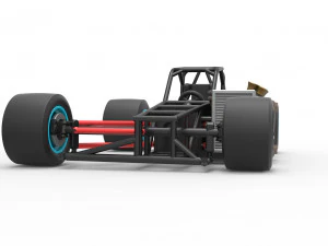 Supermodified front engine race car Base Version 2 Scale 1 to 25 3D Print Model