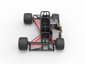 Supermodified front engine race car Base Version 2 Scale 1 to 25 Modello di stampa 3D
