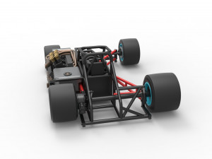 Supermodified front engine race car Base Version 2 Scale 1 to 25 Modello di stampa 3D