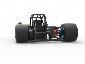 Supermodified front engine race car Base Version 2 Scale 1 to 25 Modello di stampa 3D