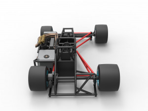 Supermodified front engine race car Base Version 2 Scale 1 to 25 Modello di stampa 3D