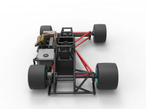 Supermodified front engine race car Base Version 2 Scale 1 to 25 3D Print Model