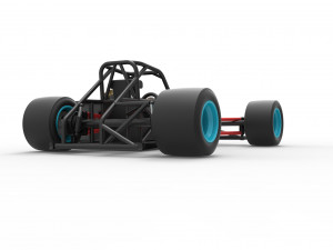 Supermodified front engine race car Base Version 2 Scale 1 to 25 Modello di stampa 3D