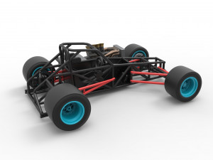 Supermodified front engine race car Base Version 2 Scale 1 to 25 Modello di stampa 3D