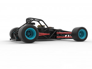Supermodified front engine race car Base Version 2 Scale 1 to 25 Modello di stampa 3D
