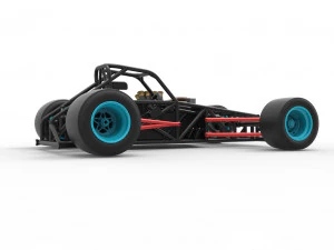 Supermodified front engine race car Base Version 2 Scale 1 to 25 3D Print Model