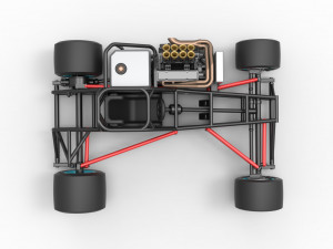 Supermodified front engine race car Base Version 2 Scale 1 to 25 Modello di stampa 3D