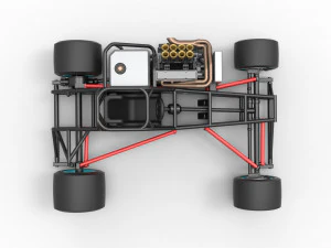 Supermodified front engine race car Base Version 2 Scale 1 to 25 3D Print Model