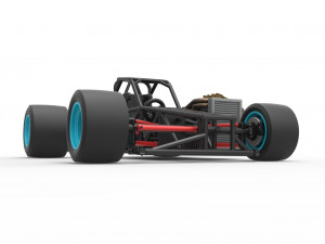 Supermodified front engine race car Base Version 2 Scale 1 to 25 Modello di stampa 3D