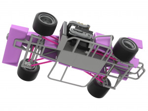 Supermodified front engine race car V2 Scale 1 to 25 3D-printmodel
