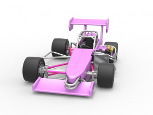 Supermodified front engine race car V2 Scale 1 to 25 3D-printmodel