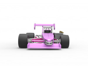 Supermodified front engine race car V2 Scale 1 to 25 3D-printmodel