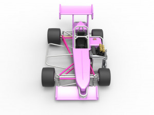 Supermodified front engine race car V2 Scale 1 to 25 3D-printmodel