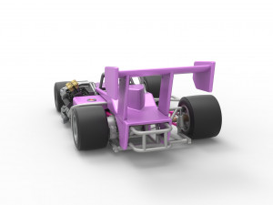 Supermodified front engine race car V2 Scale 1 to 25 3D-printmodel