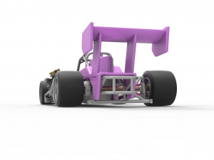 Supermodified front engine race car V2 Scale 1 to 25 3D-printmodel