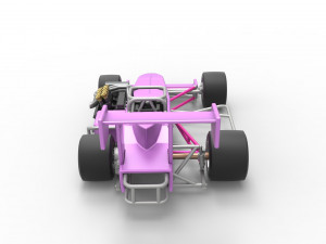 Supermodified front engine race car V2 Scale 1 to 25 3D-printmodel