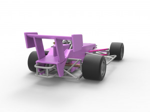 Supermodified front engine race car V2 Scale 1 to 25 3D-printmodel