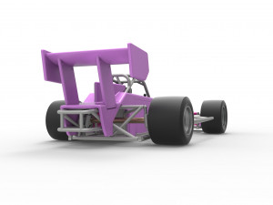 Supermodified front engine race car V2 Scale 1 to 25 3D-printmodel
