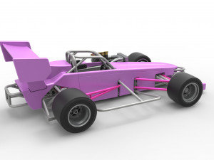 Supermodified front engine race car V2 Scale 1 to 25 3D-printmodel