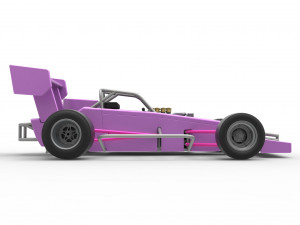 Supermodified front engine race car V2 Scale 1 to 25 3D-printmodel