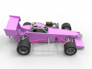 Supermodified front engine race car V2 Scale 1 to 25 3D-printmodel