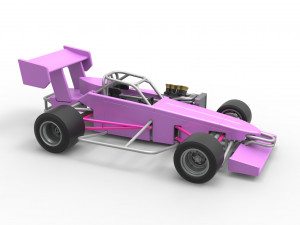 Supermodified front engine race car V2 Scale 1 to 25 3D-printmodel