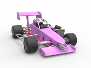 Supermodified front engine race car V2 Scale 1 to 25 3D-printmodel