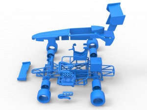 Supermodified front engine race car V2 Scale 1 to 25 3D-printmodel