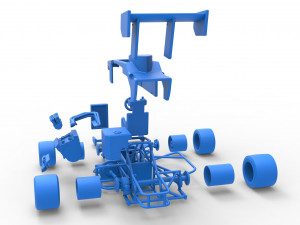 Supermodified front engine race car V2 Scale 1 to 25 3D-printmodel